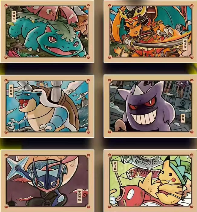 Chinese Pokémon CCG Kado Shikishi Art Board 6 Pack Booster Box